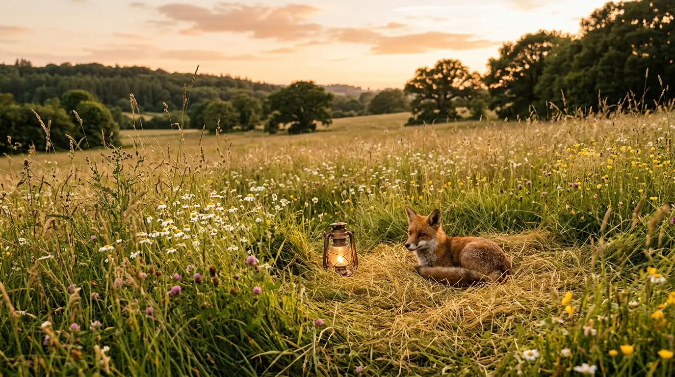 Milo the Fox and the Lantern in the Meadow