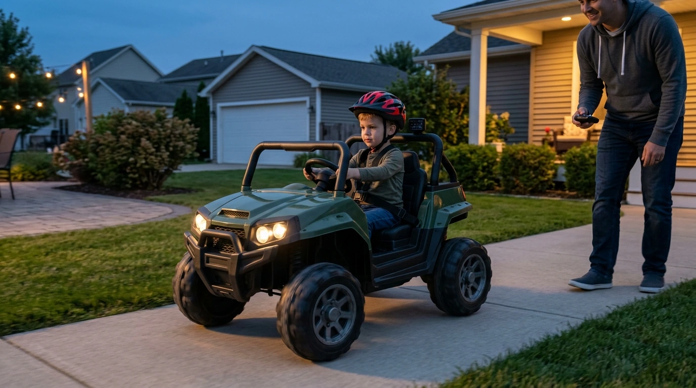 12V Kids UTV Ride-On: Remote, LEDs, Big Seat Guide