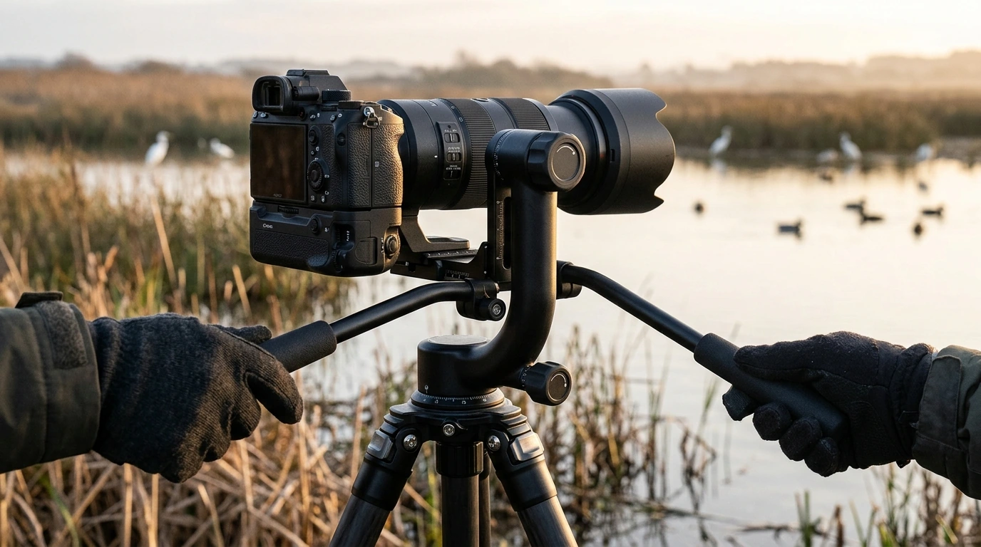 Smooth Pans Made Easy: Hydraulic Gimbal Tripod Head