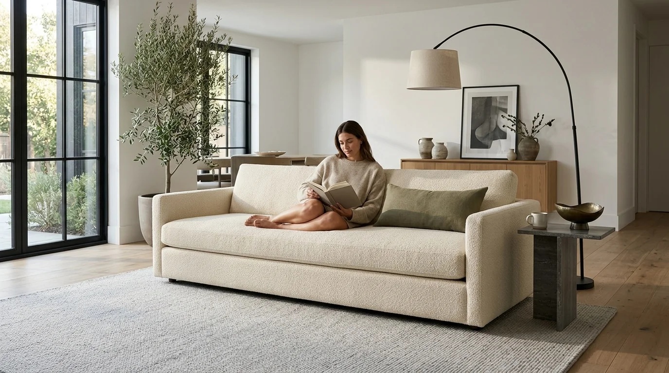 Luxury Minimalist Lounge Sofa: Calm Style, Deep Comfort