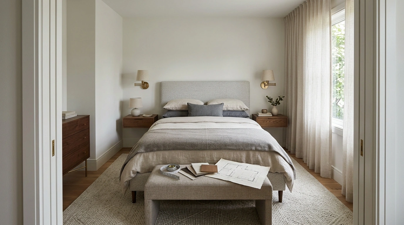 Luxury Small Bedroom Layout Planner: Flow, Light, Calm