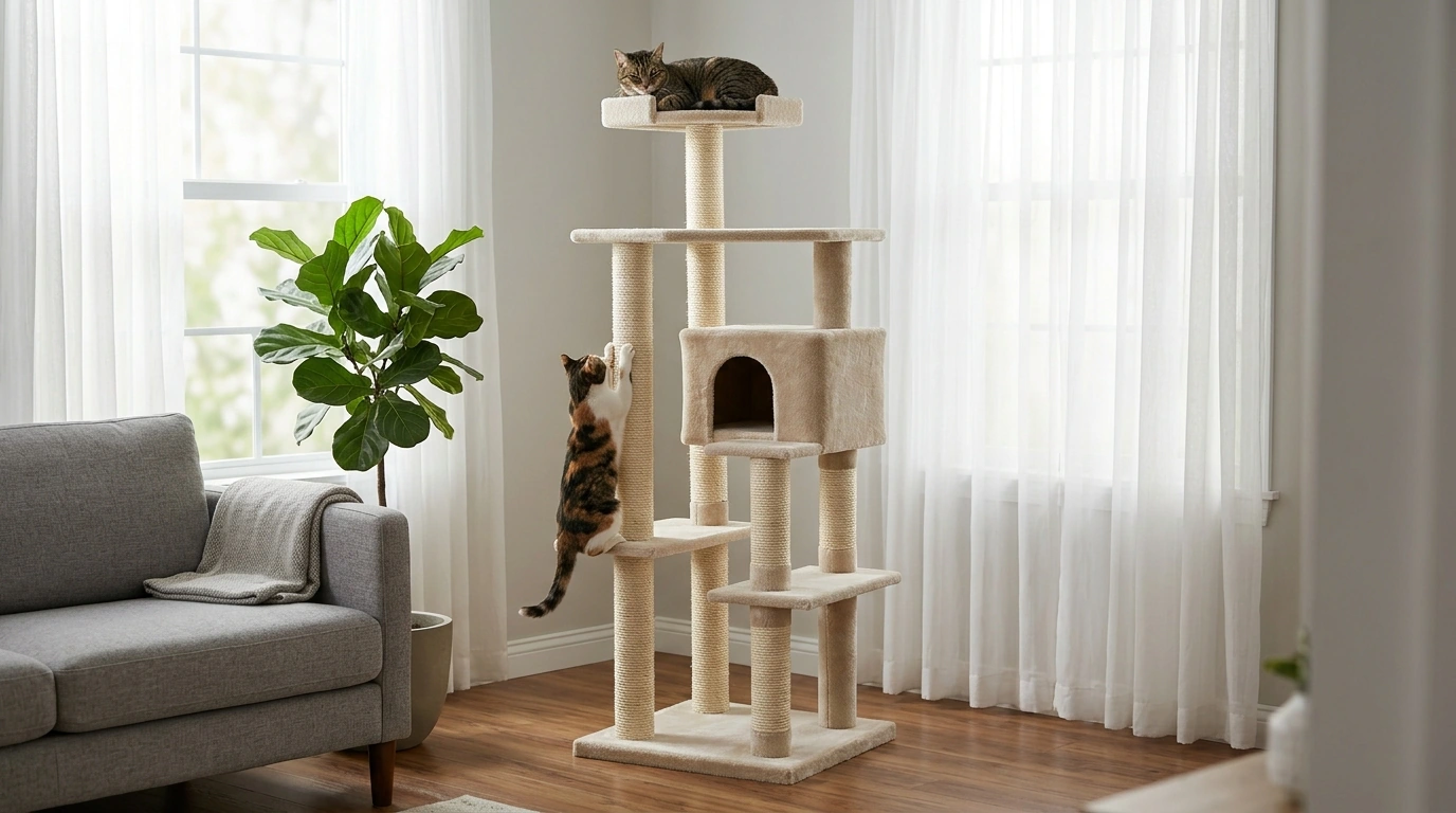 Multi-Level Cat Tree Tower: Stable, Cozy Indoor Climbing