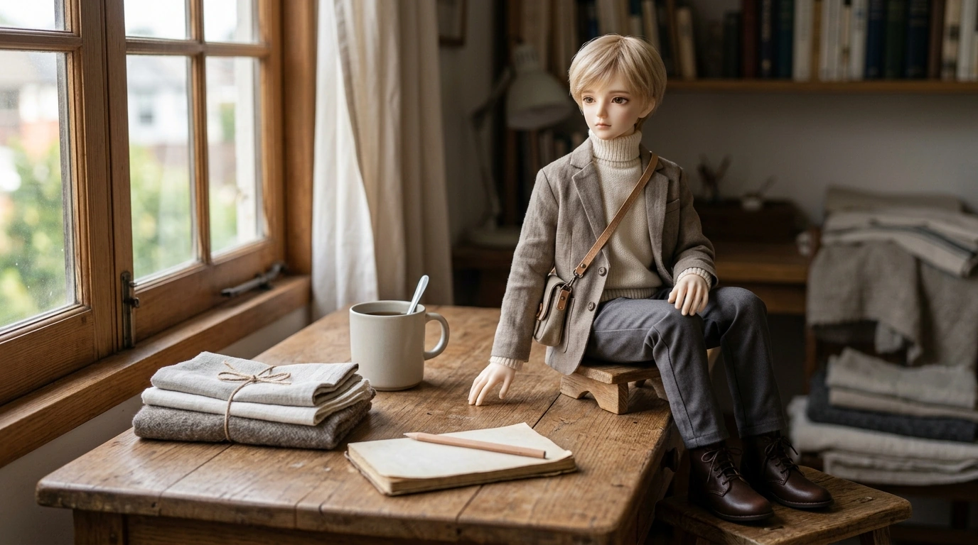 1/4 BJD Full Set: Neutral Anime Style & Pose Guide